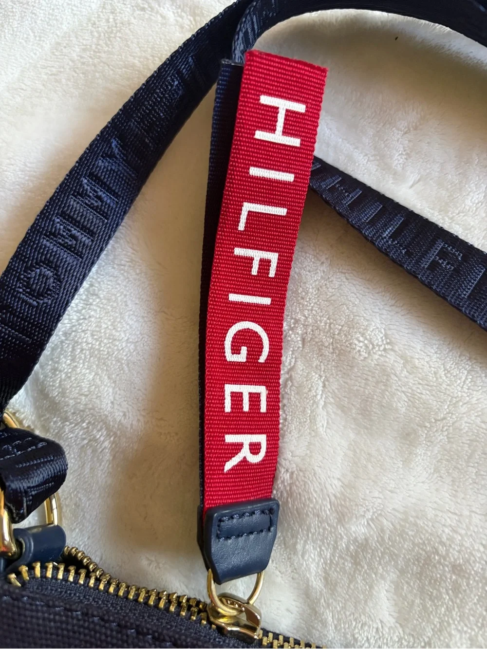 Tommy Hilfiger Red, Cream & Black Colorblock Crossbody